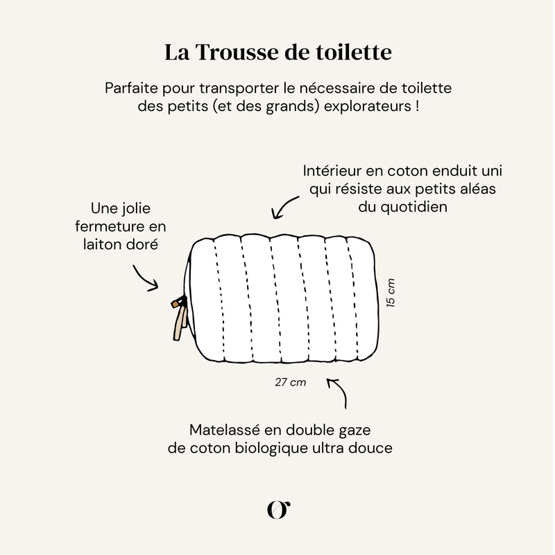 Trousse de Toilette - Fougère Blanc Craie – Orso Paris